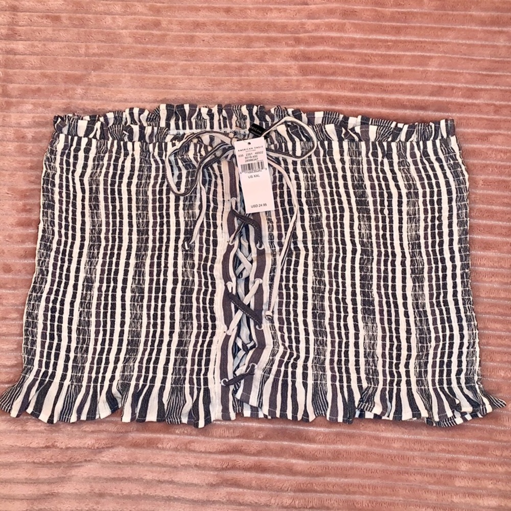 American Eagle Lace Up Tube Top